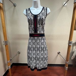 Navy blue print dress